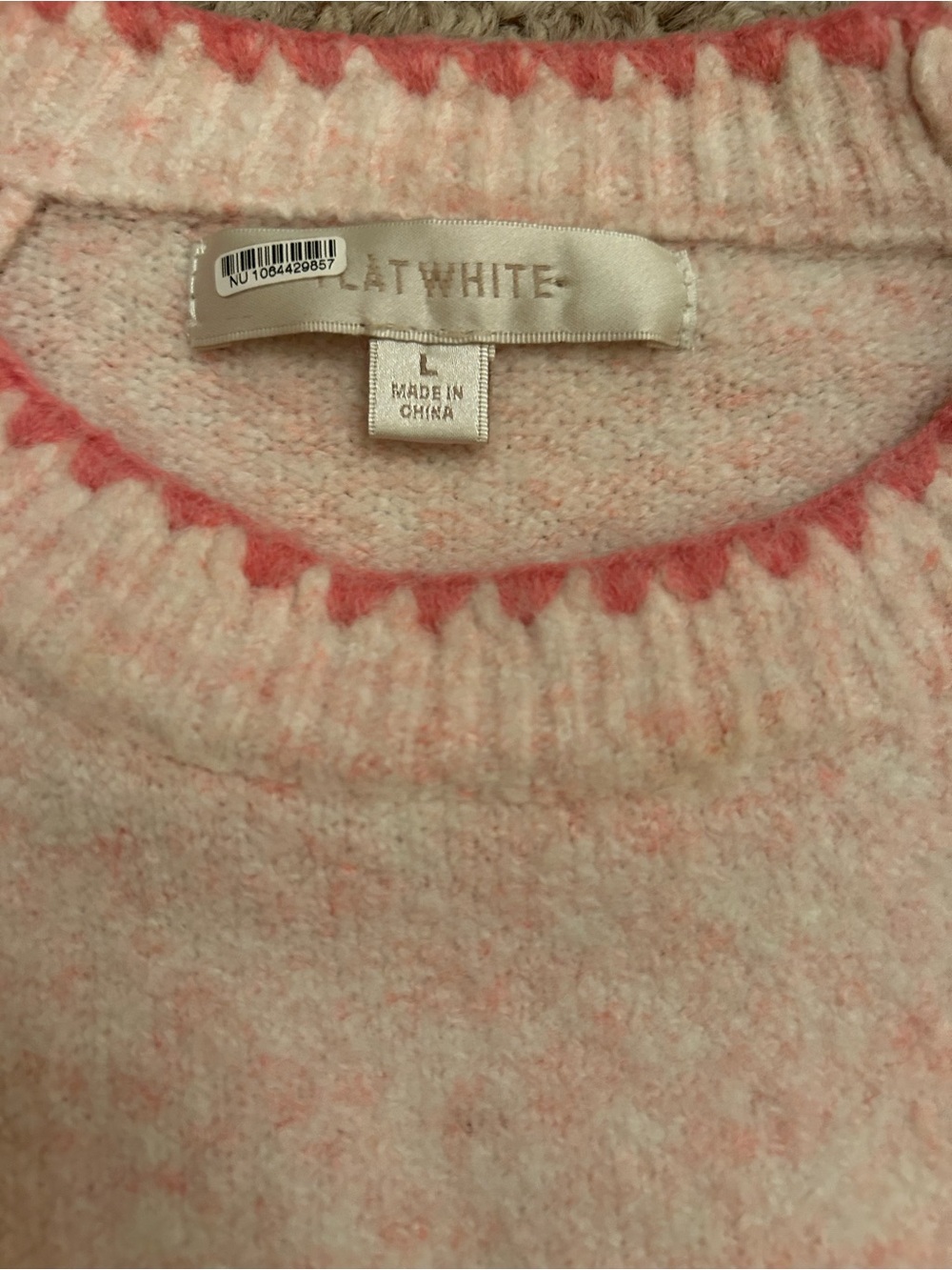 Anthropologie Flat White Cowboy Crew Neck Sweater size L - Picture 8 of 10